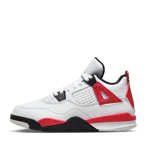 Nike Little Kid's Air Jordan 4 Retro Red Cement White/Fire Red-Black BQ7669 161 Preschool PS - Size 2.5y